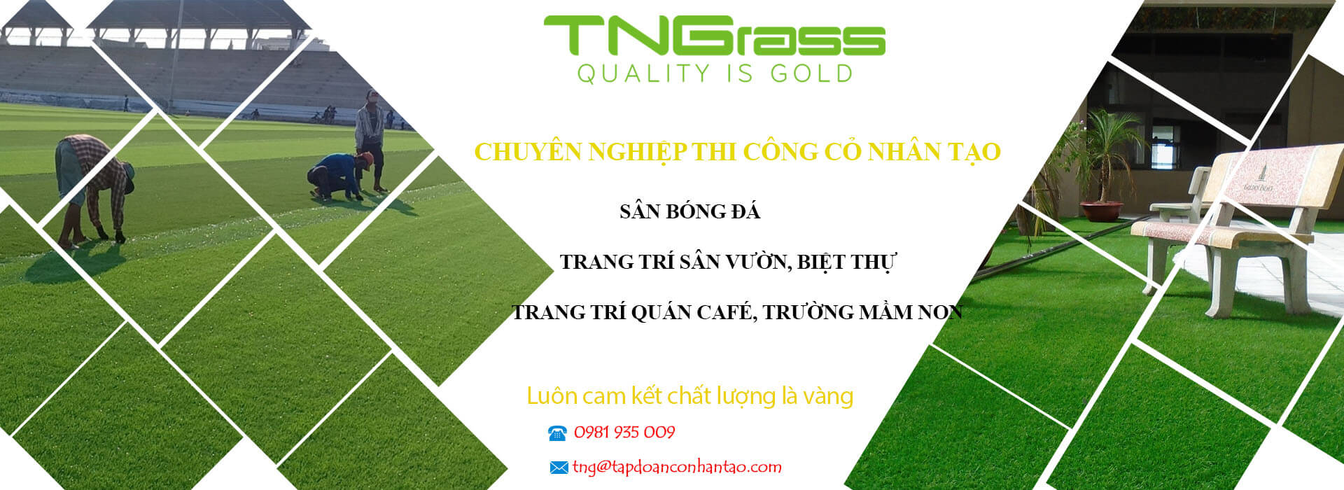 Thi công cỏ nhân tạo trang trí 2